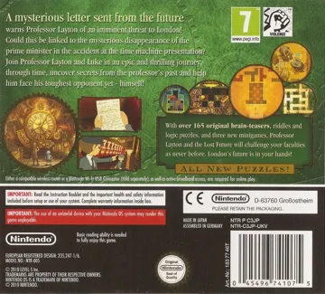 Professor Layton and the Lost Future (Europe) box cover back